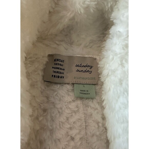 Anthropologie Cream Textured Vest - Picture 3 of 8